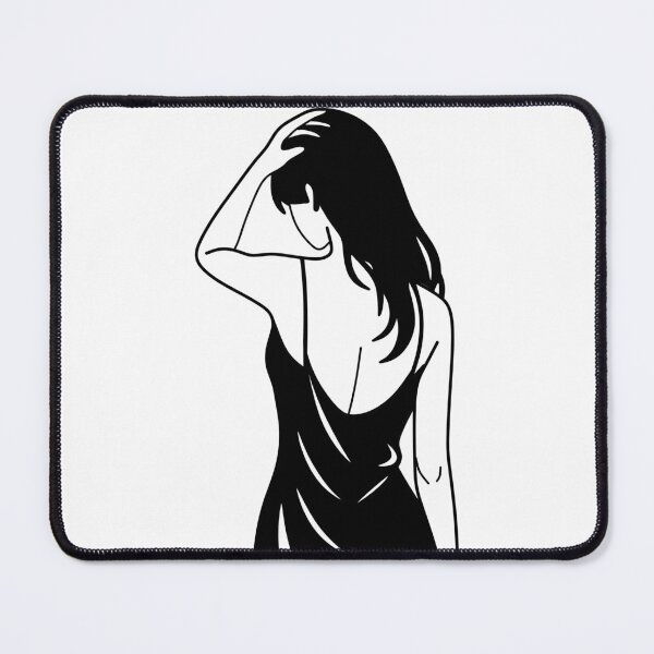Item preview, Minimalist Woman in Black Dress Poster, Modern Female Figure Art designed and sold by Studio pod Burom.
