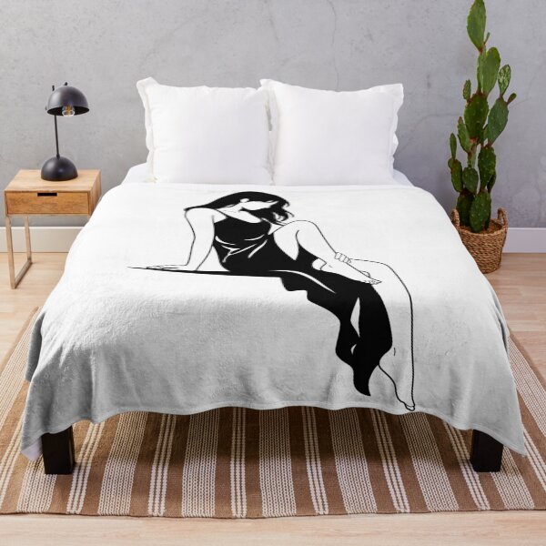 Item preview, Minimalist Seated Woman Line Art Print designed and sold by Studio pod Burom.
