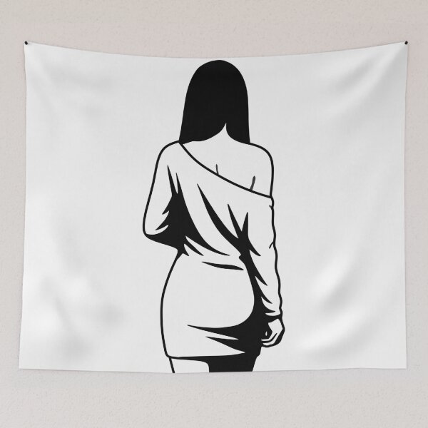 Item preview, Minimalist Woman Back Art Print designed and sold by Studio pod Burom.
