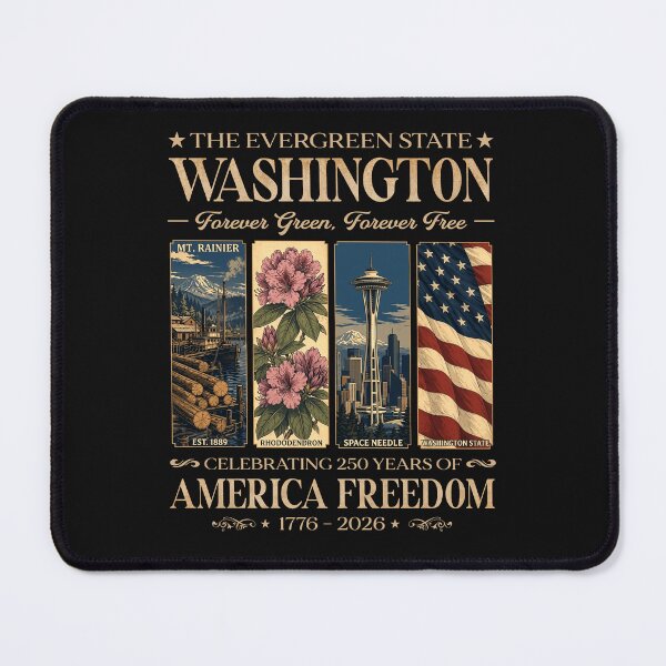 Item preview, THE EVERGREEN STATE WASHINGTON Forever Green, Forever Free  Celebrating 250 Years Of American Freedom 1776 - 2026 designed and sold by VegaPPAr.