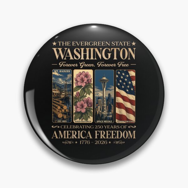 Item preview, THE EVERGREEN STATE WASHINGTON Forever Green, Forever Free  Celebrating 250 Years Of American Freedom 1776 - 2026 designed and sold by VegaPPAr.