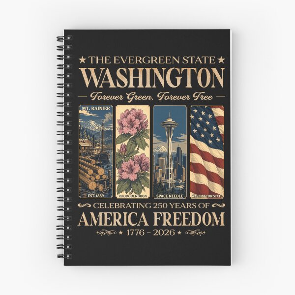 Item preview, THE EVERGREEN STATE WASHINGTON Forever Green, Forever Free  Celebrating 250 Years Of American Freedom 1776 - 2026 designed and sold by VegaPPAr.