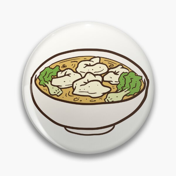 Item preview, A Bowl of Wonton Soup designed and sold by HowtoDrawSimple.