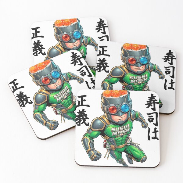 Item preview, SUSHI MASK: Sushi Is Justice in a Cyberpunk World designed and sold by Surreal Characters & Cute Pups.