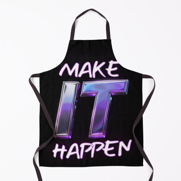 Item preview, Make It Happen // Y2K Chrome Metallic Neon Quote designed and sold by QuirkyCloud Designs.