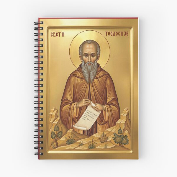 Item preview, Saint Theodosius the Cenobiarch,Sveti Teodosije orthodox icon designed and sold by ikonesrb.