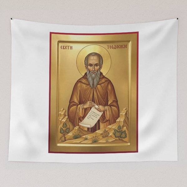 Item preview, Saint Theodosius the Cenobiarch,Sveti Teodosije orthodox icon designed and sold by ikonesrb.