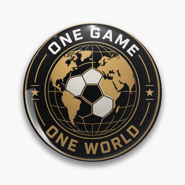 Item preview, One Game One World Football Emblem | Global Soccer Fan Badge | Modern Sports Lifestyle Vector Design designed and sold by Jandedan.