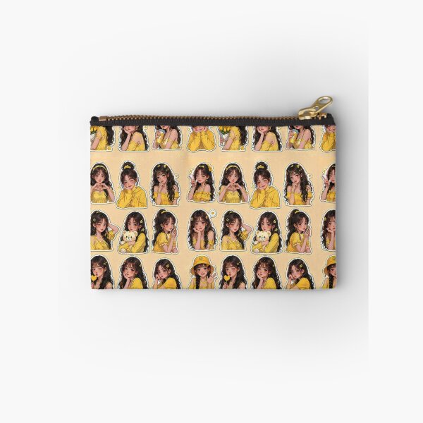 Item preview, ​Cute Anime Girl Yellow Aesthetic Sticker Sheet Pack?? designed and sold by KeerthiCuteFind.