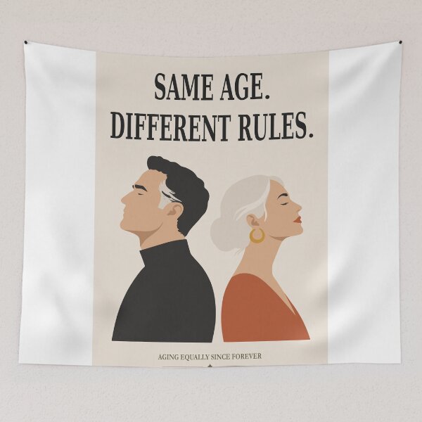 Item preview, Aging Isn’t Equal, Modern Feminist Wall Art designed and sold by Studio pod Burom.