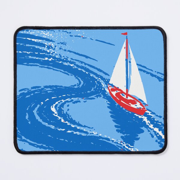 Item preview, Sailboat Waves Print designed and sold by Studio pod Burom.