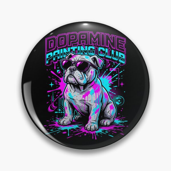 Item preview, Dopamine Painting Club Bulldog Cyberpunk Streetwear designed and sold by SplashTastic.