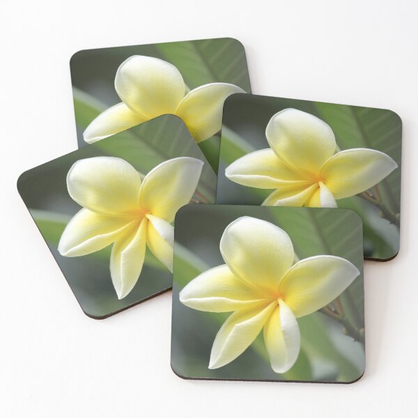 Item preview, Yellow Frangipani Blossom Tropical Flower Portrait designed and sold by 27Tammy27.