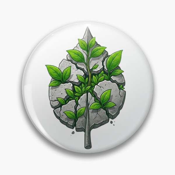 Item preview, Nature Always Wins Broken Concrete Leaf designed and sold by VintryOff.