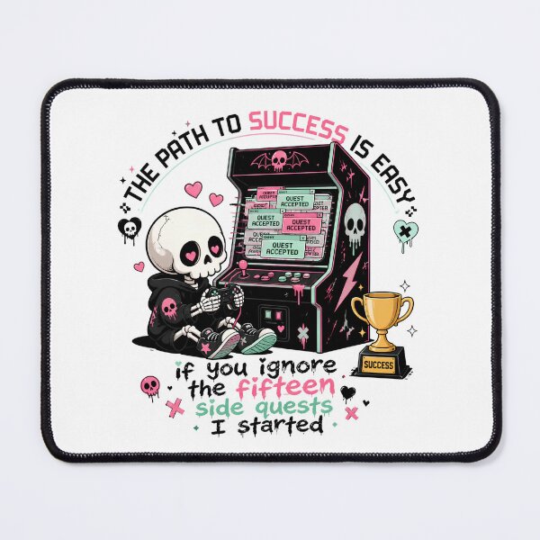 Item preview, Path To Success Fifteen Side Quests Cute Creepy Kawaii Pastel Goth designed and sold by DarklyOK.