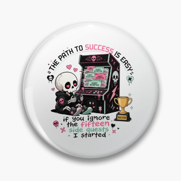 Item preview, Path To Success Fifteen Side Quests Cute Creepy Kawaii Pastel Goth designed and sold by DarklyOK.