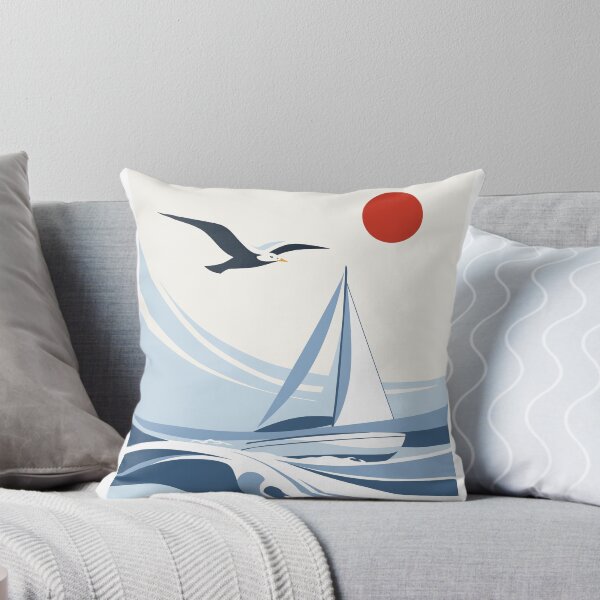 Item preview, Sailboat Seagull Print designed and sold by Studio pod Burom.
