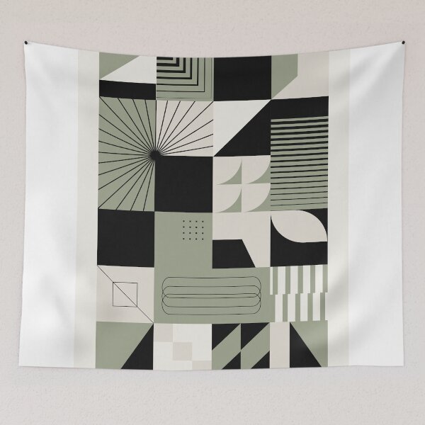 Item preview, Abstract Geometric Grid Print designed and sold by Studio pod Burom.