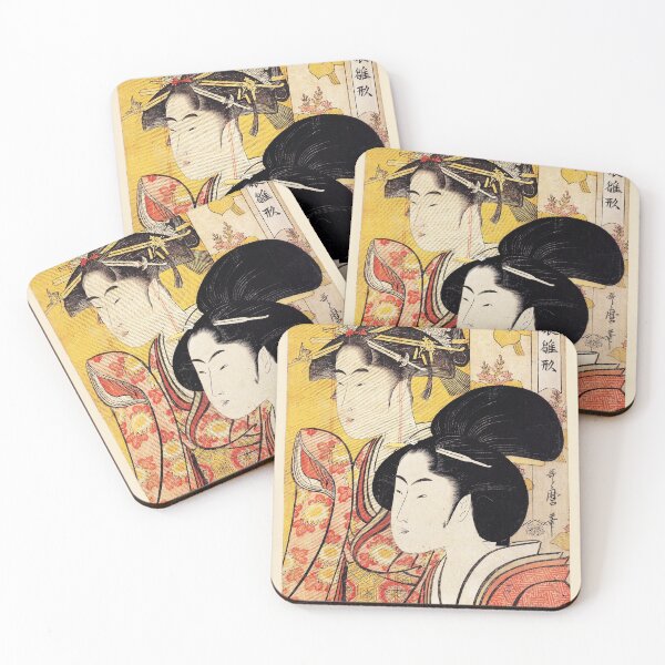 Item preview, Two Beauties with Bamboo by Kitagawa Utamaro 1795  designed and sold by sunrisecoast.