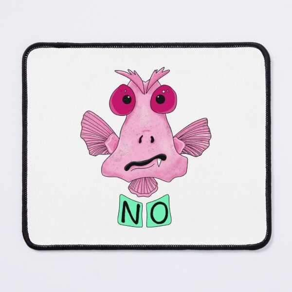 Item preview, Funny Grumpy Pink Fish Monster No Graphic designed and sold by Pixelonersquare.