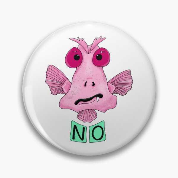 Item preview, Funny Grumpy Pink Fish Monster No Graphic designed and sold by Pixelonersquare.