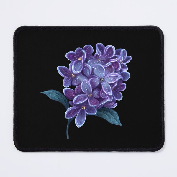 Item preview, Celestial Cosmic Lilac Flowers - Galaxy Tech Floral Art designed and sold by QuirkyCloud Designs.