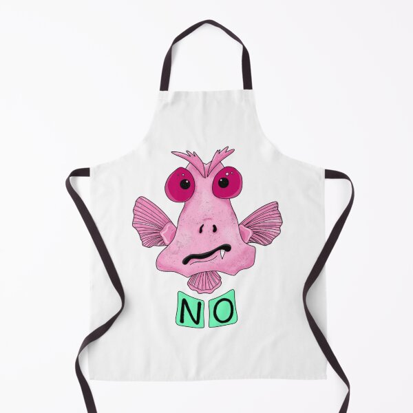 Item preview, Funny Grumpy Pink Fish Monster No Graphic designed and sold by Pixelonersquare.