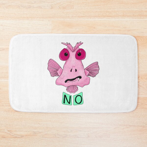 Item preview, Funny Grumpy Pink Fish Monster No Graphic designed and sold by Pixelonersquare.