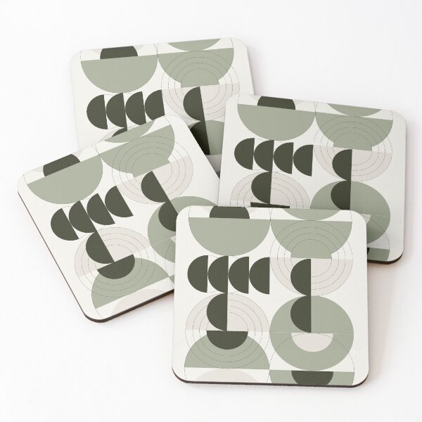 Item preview, Abstract Geometric Print, Sage Green Mid Century Modern Art designed and sold by Studio pod Burom.