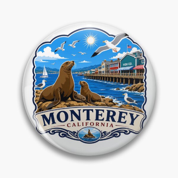 Item preview, Monterey, California - Sea Lions and Seagulls designed and sold by Myra365Art.