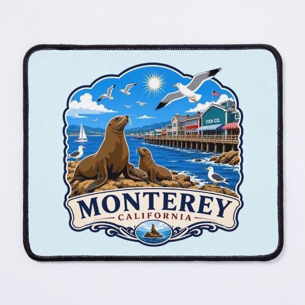 Item preview, Monterey, California - Sea Lions and Seagulls designed and sold by Myra365Art.