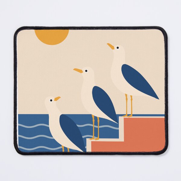 Item preview, Birds by the Shore, Modern Ocean Art designed and sold by Studio pod Burom.