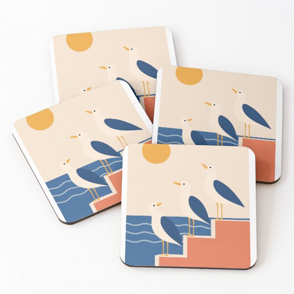 Item preview, Birds by the Shore, Modern Ocean Art designed and sold by Studio pod Burom.