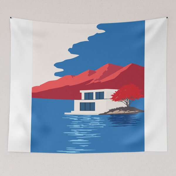 Artikelvorschau, Seaside House Print entworfen und verkauft von Studio pod Burom.