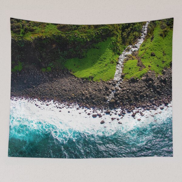 Item preview, Tropical Hawaiian Island Turquoise-Blue Ocean Surf Coastline designed and sold by DEC02.