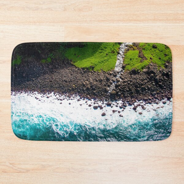 Item preview, Tropical Hawaiian Island Turquoise-Blue Ocean Surf Coastline designed and sold by DEC02.