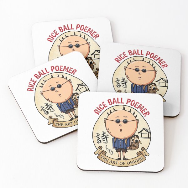 Item preview, The Rice Ball Poemer - Retro Anime Boy with Onigiri designed and sold by Surreal Characters & Cute Pups.