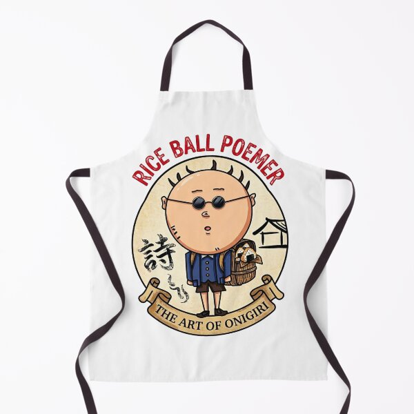 Item preview, The Rice Ball Poemer - Retro Anime Boy with Onigiri designed and sold by Japan Cyberpunk Universe & Surreal Characters.