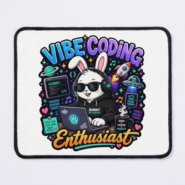 Item preview, Vibe Coding Bunny – Cute Data Scientist Rabbit Sticker | Kawaii Tech Bunny Coder Gift designed and sold by NuniDesigns.