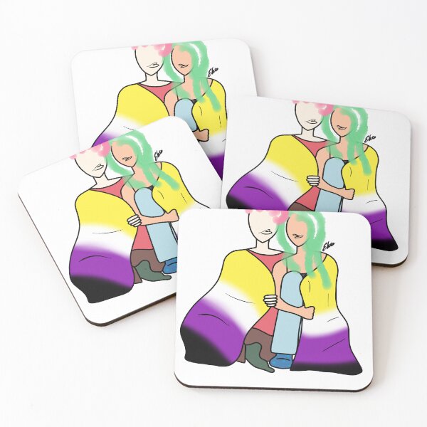 Item preview, Non Binary Flag Couple designed and sold by Elliebellie33.