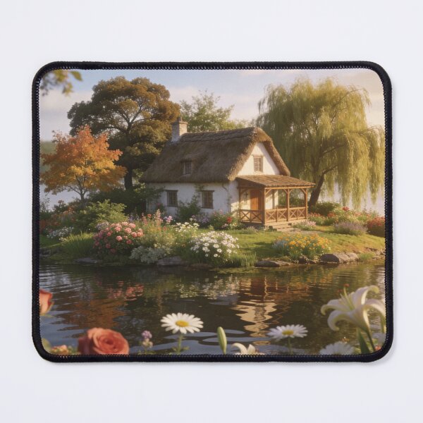 Item preview, Golden Sunset Cottage on the Quiet Lake designed and sold by BlareBlare.