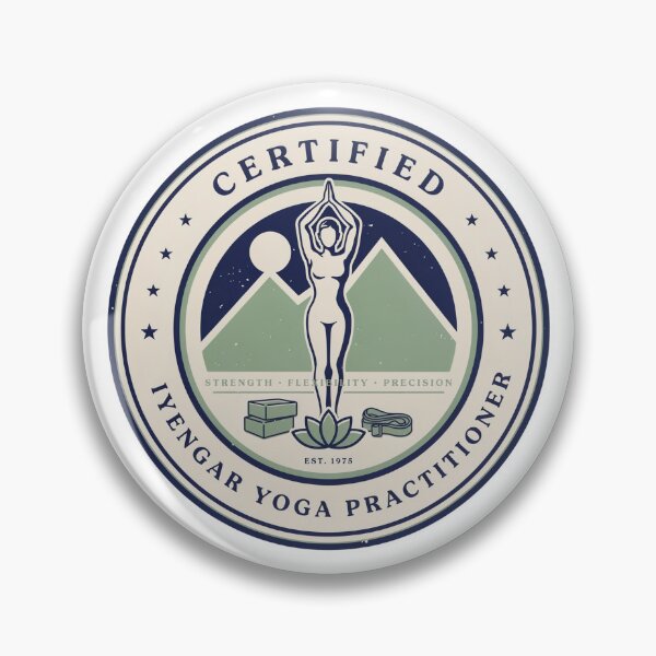 Item preview, Certified Iyengar Yoga Practitioner – Alignment, Strength & Flexibility Vintage Yoga Badge designed and sold by ArcticFoxStudio.