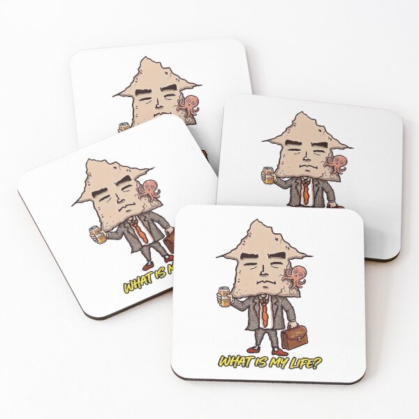 Item preview, Tired Salaryman Dried Squid - Funny Japanese Corporate Meme Sticker designed and sold by Japan Cyberpunk Universe & Surreal Characters.