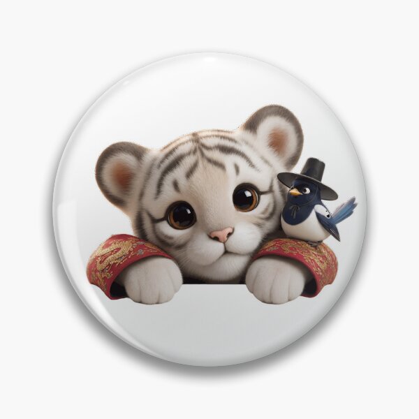 Item preview, Korean Rangi White Tiger and Kkammi Best Friends_HealingTails  designed and sold by healingtails.