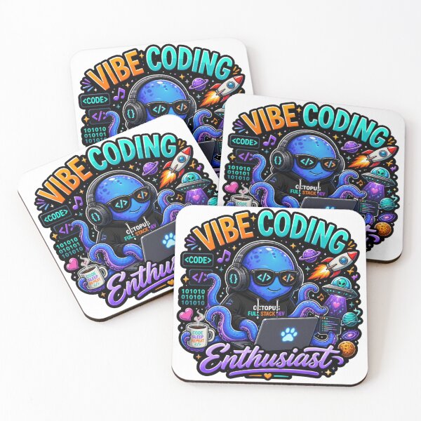 Item preview, Vibe Coding Octopus – Cute Data Scientist Sticker | Kawaii Tech Octopus Coder Gift designed and sold by NuniDesigns.