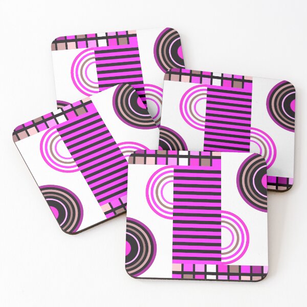 Item preview, Pink, Black, White Mid Mod Bauhaus Geometric Designs designed and sold by DEC02.
