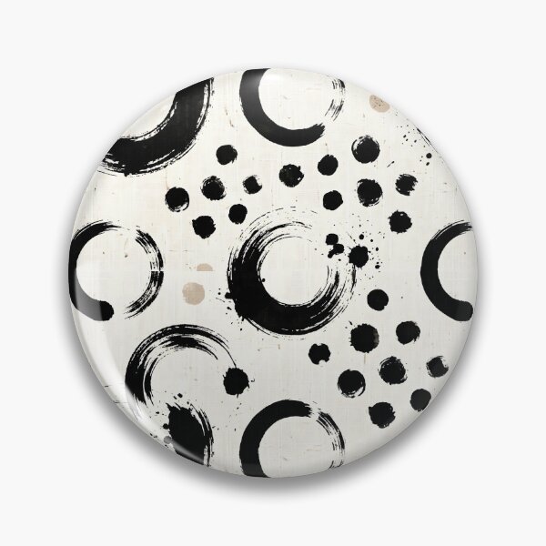 Item preview, Abstract Ink Wash Ensō Circles Seamless Pattern designed and sold by SplashTastic.