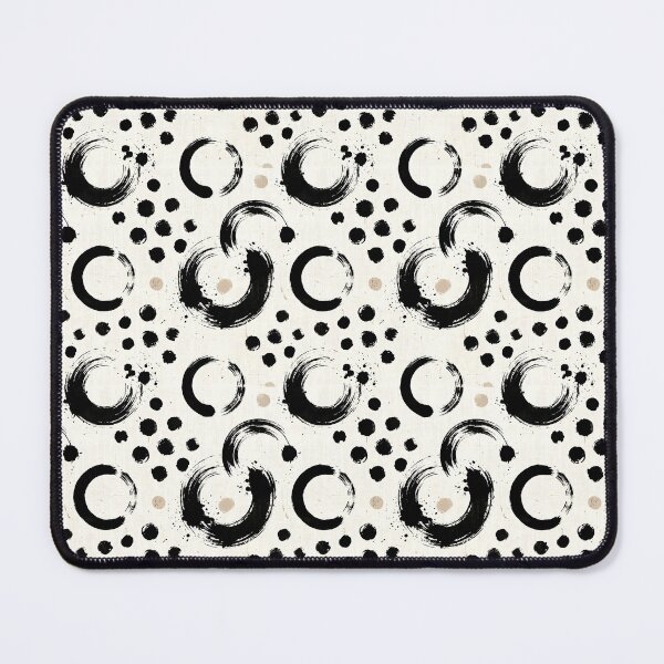 Item preview, Abstract Ink Wash Ensō Circles Seamless Pattern designed and sold by SplashTastic.