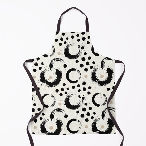 Item preview, Abstract Ink Wash Ensō Circles Seamless Pattern designed and sold by SplashTastic.