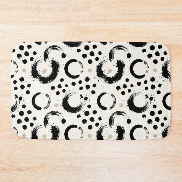 Item preview, Abstract Ink Wash Ensō Circles Seamless Pattern designed and sold by SplashTastic.